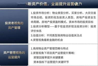 趨勢資產管理 融資導向的商用物業(yè)資產管理研修班正式啟動招生